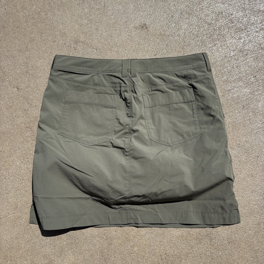 REI Skort Womens 2 Green Stretch Hiking Built In Shorts Quick Dry Athletic - Picture 7 of 7